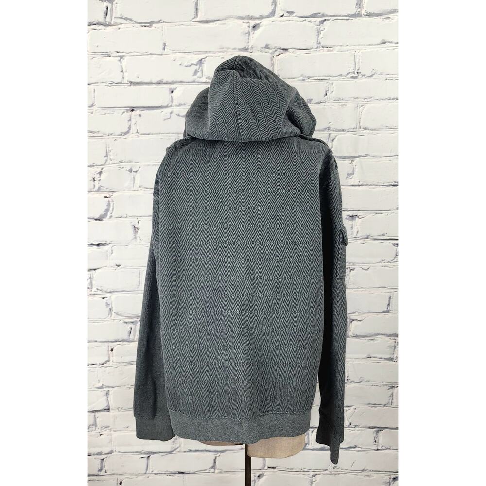 Empyre Jacket Mens Herringbone Hooded normcore Sweatshirt streetwear cabincore - Picture 2 of 12